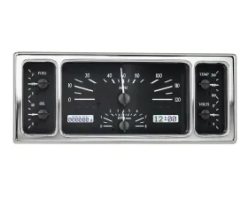 Dakota Digital MHX-35F-K-W Black Alloy Metric Custom Build 11.38