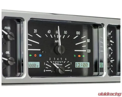 Dakota Digital MHX-35F-K-W Black Alloy Metric Custom Build 11.38"x4.63" System - MHX-35F-K-W