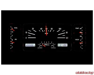 Dakota Digital MHX-35F-K-W Black Alloy Metric Custom Build 11.38"x4.63" System - MHX-35F-K-W