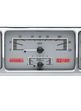 Dakota Digital MHX-35F-S-R 11.38"x4.63" Silver Alloy Metric Custom Build                                     - MHX-35F-S-R - Image 3