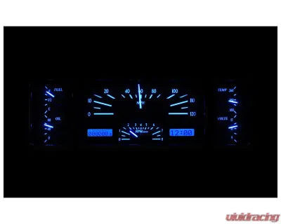 Dakota Digital MHX-37C-K-B 4.5"x12.20" Black Alloy Metric Custom Build System - MHX-37C-K-B