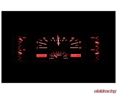 Dakota Digital MHX-37C-K-R 4.5"x12.20" Black Alloy Metric Custom Build System - MHX-37C-K-R