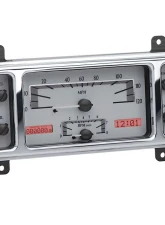 Dakota Digital MHX-37C-S-W 4.5"x12.20" Silver Alloy Metric Custom Build System                                     - MHX-37C-S-W - Image 3