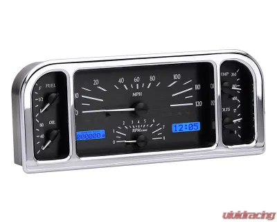 Dakota Digital MHX-37F-K-B Black Alloy Metric Custom Build 11.00"x 4.65" System - MHX-37F-K-B