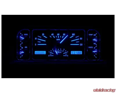 Dakota Digital MHX-37F-K-B Black Alloy Metric Custom Build 11.00"x 4.65" System - MHX-37F-K-B