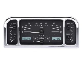 Dakota Digital MHX-37F-K-W Black Alloy Metric Custom Build 11.00