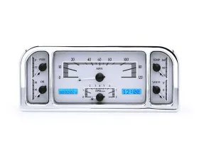 Dakota Digital MHX-37F-S-B Silver Alloy 11.00