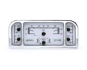 Dakota Digital MHX-37F-S-W Silver Alloy Metric System 11.00