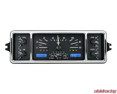 Dakota Digital MHX-39C-K-B 12"x4" Black Alloy Metric Custom Build System - MHX-39C-K-B