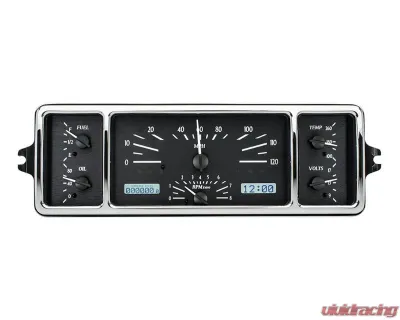 Dakota Digital MHX-39C-K-W 12"x4" Black Alloy Metric Custom Build System - MHX-39C-K-W