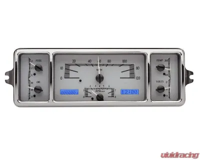 Dakota Digital MHX-39C-S-B 12"x4" Silver Alloy Metric Custom Build System - MHX-39C-S-B