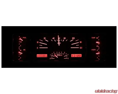 Dakota Digital MHX-39C-S-R 12"x4" Silver Alloy Metric Custom Build System - MHX-39C-S-R