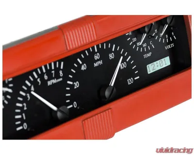 Dakota Digital MHX-40C-PU-K-W Black Alloy 12.450"x4.450" Metric Custom Build System - MHX-40C-PU-K-W