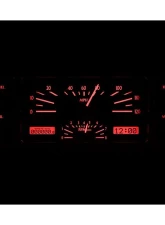 Dakota Digital MHX-40C-PU-K-R Black Alloy Metric Custom System 12.450"x4.450"                                     - MHX-40C-PU-K-R - Image 2