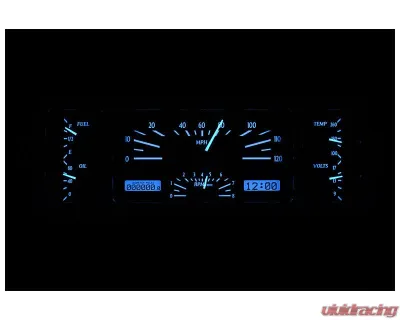 Dakota Digital MHX-40C-PU-S-B 12.450"x4.450" Silver Alloy Metric Custom Build - MHX-40C-PU-S-B