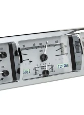 Dakota Digital MHX-40C-PU-S-B 12.450"x4.450" Silver Alloy Metric Custom Build                                     - MHX-40C-PU-S-B - Image 3