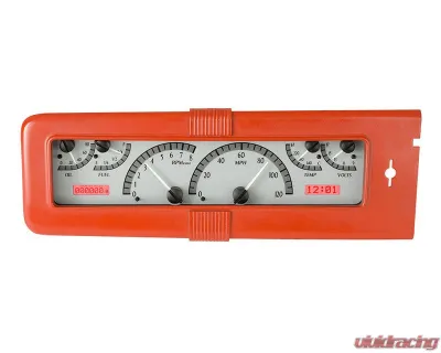 Dakota Digital MHX-40C-S-R Silver Alloy Metric Custom Build 13.590"x4.039" - MHX-40C-S-R