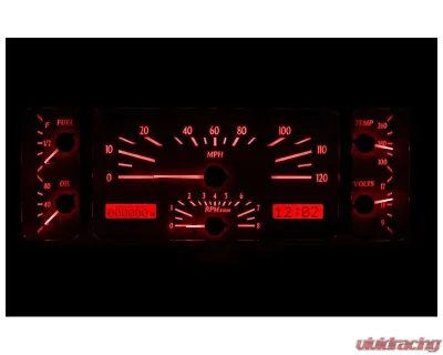 Dakota Digital MHX-40F-K-R Black Alloy 3.90"x10.50" Metric Custom Build System - MHX-40F-K-R