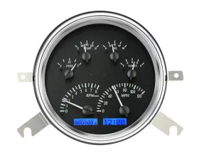 Dakota Digital Black Alloy MHX System for Chevrolet 1949-1950 Custom Build MHX-49C-K-B