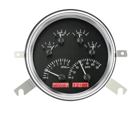 Dakota Digital Black Alloy MHX System for Chevrolet 1949-1950, Custom Build, Metric