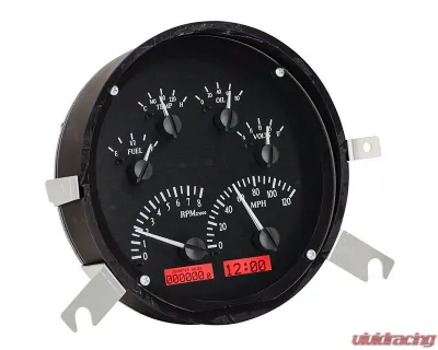 Dakota Digital Black Alloy MHX System for Chevrolet 1949-1950, Custom Build, Metric - MHX-49C-K-R