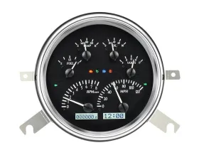 Dakota Digital Black Alloy MHX System for Chevrolet 1949-1950 Custom Build MHX-49C-K-W