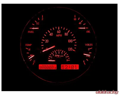 Dakota Digital MHX-49F-K-R 6.625" Black Alloy Metric Custom Build System - MHX-49F-K-R