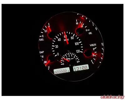 Dakota Digital 6.625" Black Alloy MHX System Metric Custom Build for Select Vehicles - MHX-49F-K-W