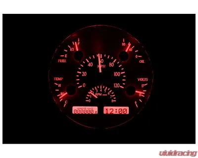 Dakota Digital 6.625" Silver Alloy MHX System Metric Custom Build for MHX-49F-S-R - MHX-49F-S-R