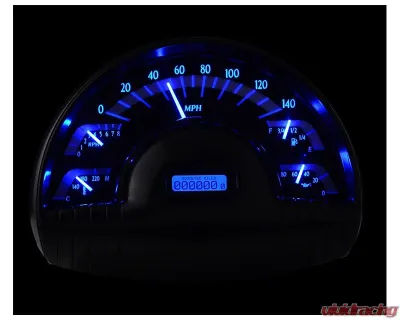 Dakota Digital MHX-49O-K-B 8.0"x5.614" Black Alloy Metric Custom Build System - MHX-49O-K-B