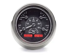 Dakota Digital MHX-51F-K-R Black Alloy Metric Custom Build 6.904