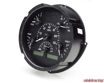 Dakota Digital MHX-51F-K-W Black Alloy 6.904"x6.69" Metric Custom Build System - MHX-51F-K-W