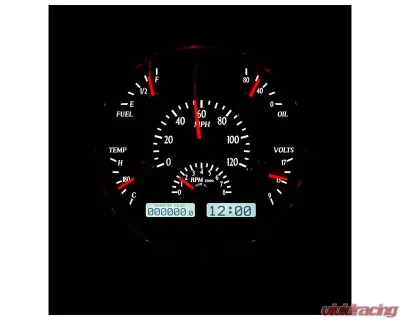 Dakota Digital MHX-51F-K-W Black Alloy 6.904"x6.69" Metric Custom Build System - MHX-51F-K-W