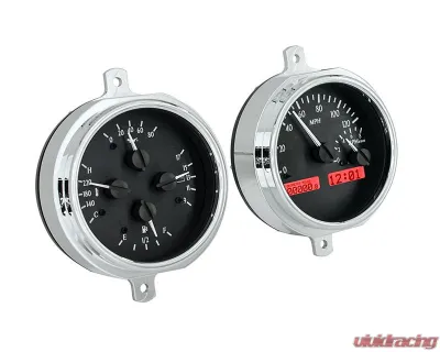 Dakota Digital Black Alloy MHX System for 1951-1952 Ford Custom Build MHX-51F-PU-K-R - MHX-51F-PU-K-R