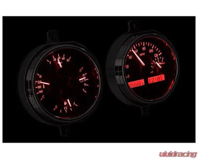 Dakota Digital Black Alloy MHX System for 1951-1952 Ford Custom Build MHX-51F-PU-K-R - MHX-51F-PU-K-R