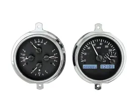 Dakota Digital Black Alloy MHX System for Ford 1951-1952, Custom Build, Metric Fitment