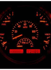 Dakota Digital MHX-51F-S-R Silver Alloy System 6.904"x6.69" for Custom Metric Builds                                     - MHX-51F-S-R - Image 2