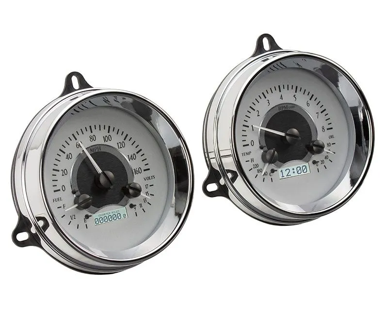 Dakota Digital 6.40" Silver Alloy MHX System Metric Custom Build - MHX-54C-PU-S-W