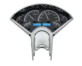 Dakota Digital Black Alloy MHX System for Chevrolet 1955-1956 Custom Build MHX-55C-K-B