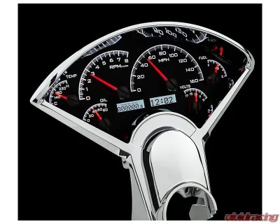 Dakota Digital Black Alloy MHX System for 1955-1956 Chevrolet Custom Build - MHX-55C-K-W