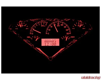 Dakota Digital MHX-55C-PU-C-R Carbon Fiber 12.60"x6.20" Metric Custom Build System - MHX-55C-PU-C-R