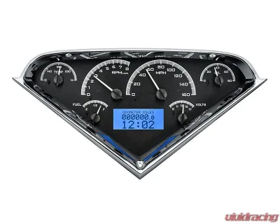 Dakota Digital MHX-55C-PU-K-B 12.60"x6.20" Black Alloy Metric Custom Build System - MHX-55C-PU-K-B