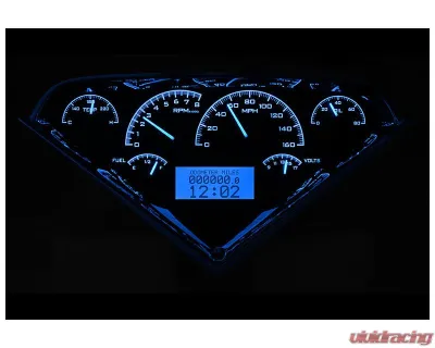 Dakota Digital MHX-55C-PU-K-B 12.60"x6.20" Black Alloy Metric Custom Build System - MHX-55C-PU-K-B