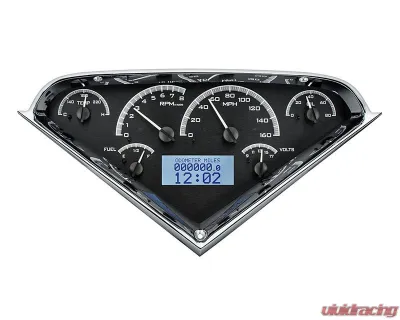 Dakota Digital MHX-55C-PU-K-W 12.60"x6.20" Black Alloy Metric Custom Build System - MHX-55C-PU-K-W