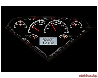 Dakota Digital MHX-55C-PU-K-W 12.60"x6.20" Black Alloy Metric Custom Build System - MHX-55C-PU-K-W