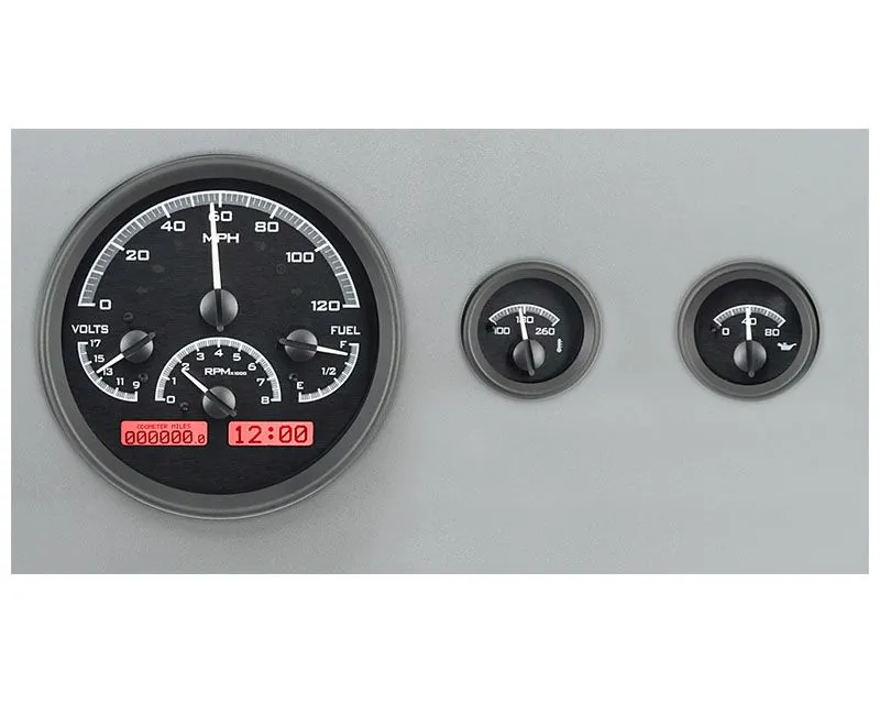 Dakota Digital Black Alloy MHX System Carbon Custom Build Jeep 1955-1986 - MHX-55J-K-R