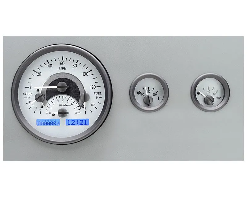 Dakota Digital Silver Alloy MHX System Carbon Custom Build Jeep 1955-1986 - MHX-55J-S-R
