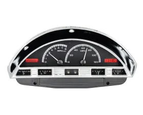 Dakota Digital Black Alloy MHX System for 1956 Ford F-100, Custom Build, Metric