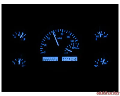 Dakota Digital Black Alloy MHX System for Ford 1957-1960 Custom Build Metric - MHX-57F-PU-K-B