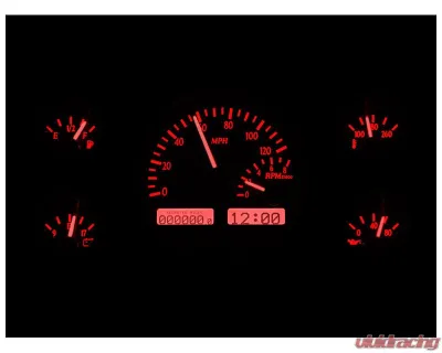 Dakota Digital Black Alloy MHX System for Ford 1957-1960, Custom Build, Metric Fitment - MHX-57F-PU-K-W